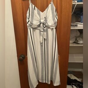 Striped Black and White Maxi Dress